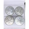 Image 1 : Lot of 4 Silver Canada Vintage Sequential Year King George VI Quarters 1949 - 1952