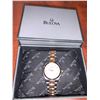Image 1 : NEW in Box Bulova Diamond Gallery Model 98P143 two tone wrist watch complete with manual