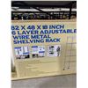 Image 3 : 82x48x18" Rolling - 6 Layer Adjustable Wire Metal Shelving Rack