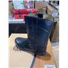 Image 2 : Justin Brands Black Melo Veal, Single Stitch Roper Style Boots Size 10EE