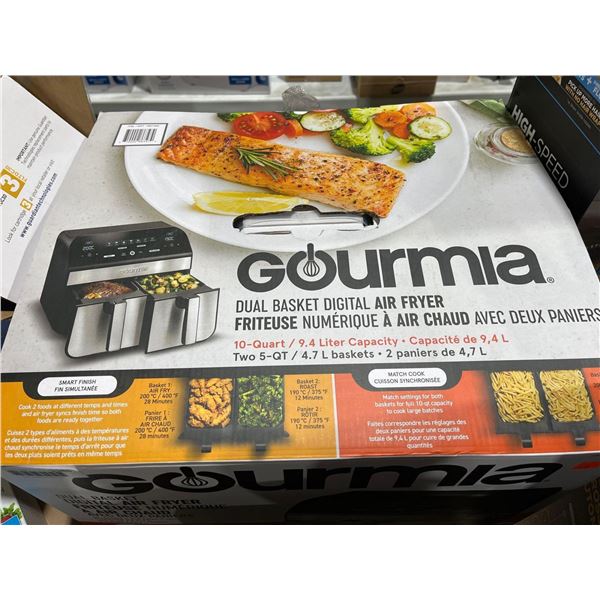 Gourmia 10Qt Dual Basket Digital Airfryer