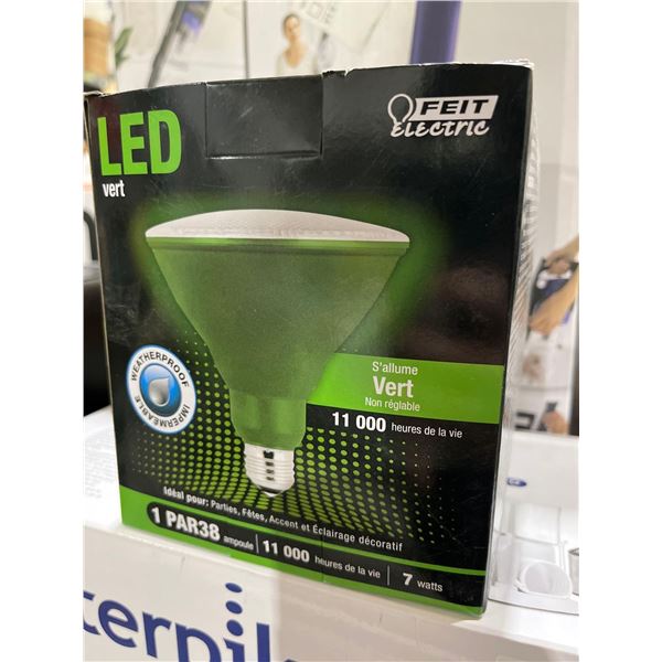 Lot of 4  Feit Electric LED Flood Light - Green