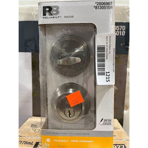 Reliabilt Nadir Satin Nickel Finish Deadbolt