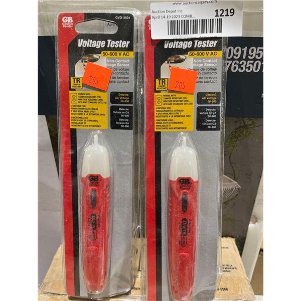 Lot of 2 Gardner Bender 50-600V AC Voltage Testers