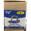 Image 1 : Lot of 7 Cases - Kraloy Conduit Clamp 1/2" 7 Cases of 5 packs