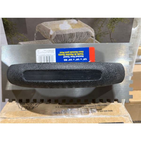 Lot of 4 -   1/4"x1/4"/1/4" Sq Econo Trowels