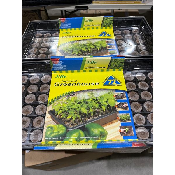 Jiffy Greenhouse Planter Pod Starters (Lot of 2 - 72ct Trays)