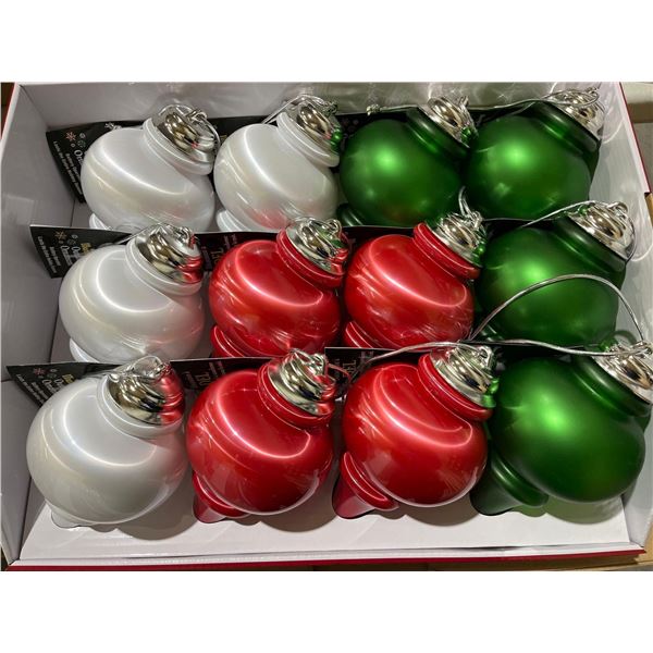 Holiday Living - Trim-A-Tree XL Lighted (Sun Down/up Technology) Pointed Bulbs - Lot of 12 Assorted 