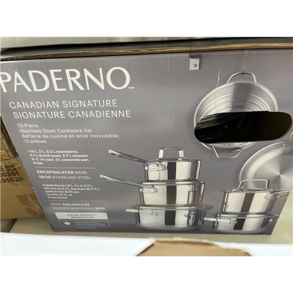 Paderno Canadian Classic 13 Piece Stainless Steel Cookware Set