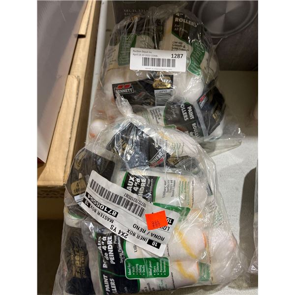 Bulk Lot 4" Paint Roller Placement Rollers - Lot of 20 rollers