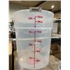 Image 1 : Lot of 3 - 22 qt food Grade Measuring Buckets