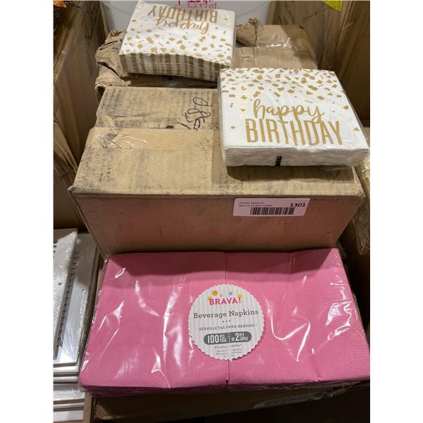 Bulk Lot of Assorted Party Napkins