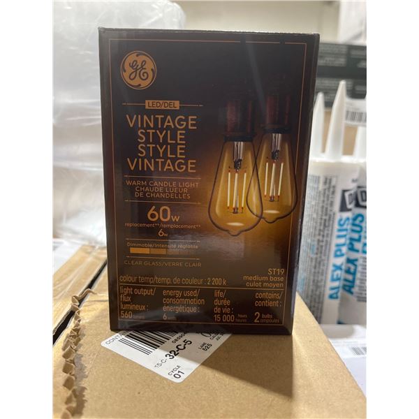 GE Vintage Style 60W Light Bulbs  5x 2 Pack