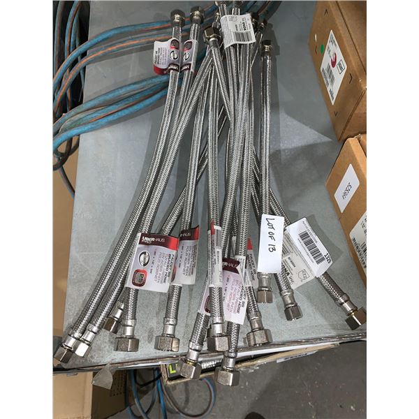 Lot of 13 UberHaus Pro Faucet SS Braided Hose 20"x1/2"x3/8"