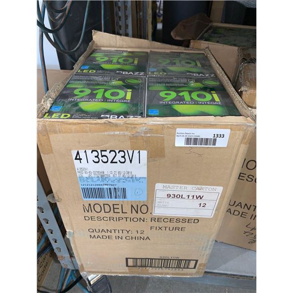 Bazz 910i Integrated LED 11W  790 Lumens - CRI 80+ 35,000h White Dimmable Case of 12