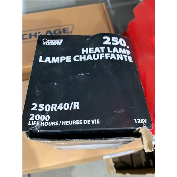 Feit Electric 250W Heat Lamp 120V 2000 Life Hours Lot of 6