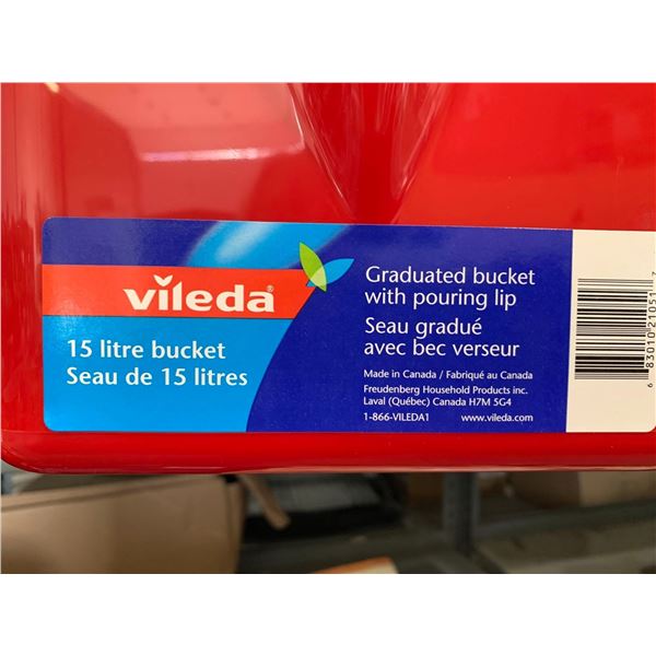Vileda Bee Pail Graduated Bucket 15 Liter Lot of 6