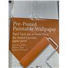 Image 2 : Pre-Pasted Paintable Wallpaper 21" x 33 ft L