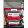 Image 1 : Lot of 2 Rubbermaid Easy Find Lid System, 2.5 Gallon Storage totes