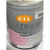 Image 3 : C-I-L Platinum Pink to White  Flat White Latex Ceiling Paint 3.78L