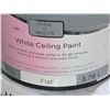 Image 2 : C-I-L Platinum Pink to White Flat White Latex Ceiling Paint 3.78L