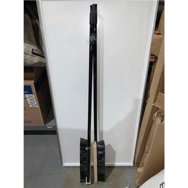 Lot of 2 48" Handle Shop Brooms 14" Broomhead