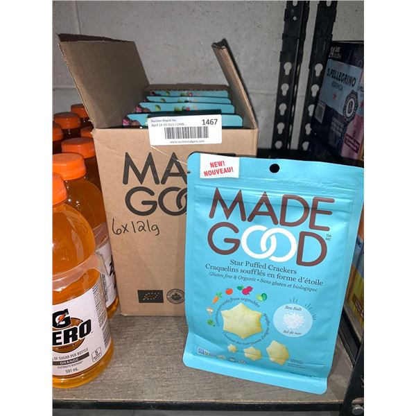 Made Good Star Puffed Crackers Sea Salt 6x121g