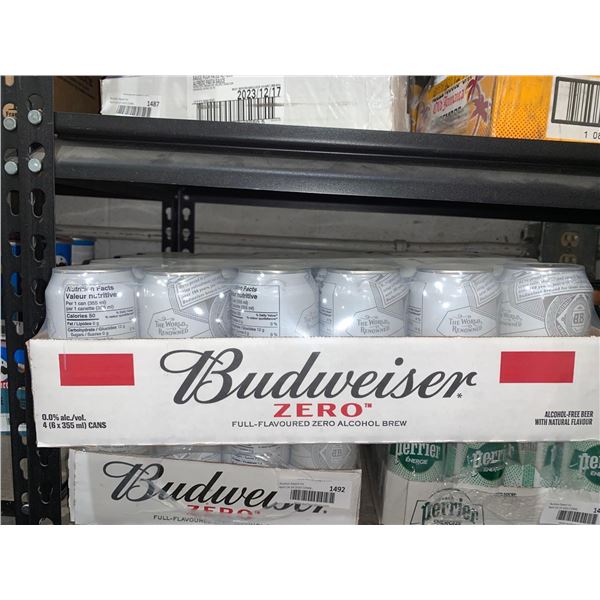 Budweiser Zero Zero Alcohol Beer 24 x 355ml