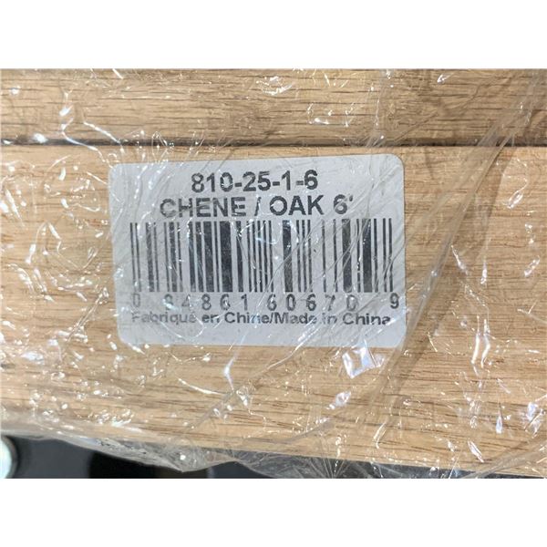 Solid Wood 6 Foot Oak  Railing Lot of 1