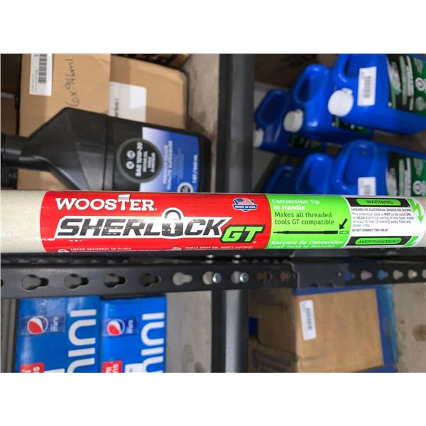 Palo De Extensión Wooster Sherlock - Hexagonal De Aluminio Y Fibra De Vidrio, Ajuste En Incrementos De 6 Pulgadas