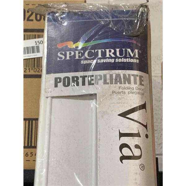 Spectrum Space Saving Via Folding Door 24" to 48" W x 80"H White