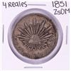 Image 1 : 1851 ZsOM Mexico 4 Reales Silver Coin