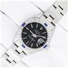 Image 2 : Rolex Ladies Stainless Steel Black Index Sapphire and Diamond Datejust Wristwatch