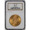 Image 1 : 1895 $20 Liberty Head Double Eagle Gold Coin NGC MS63