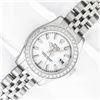 Image 3 : Rolex Ladies Stainless Steel White Index Diamond Datejust Wristwatch
