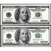 Image 1 : Lot of 1996 & 2001 $100 Federal Reserve Star Notes