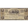 Image 1 : 1836 $10 Northampton Bank Allentown, PA Obsolete Note