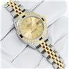 Image 2 : Rolex Ladies Two Tone Champagne Sapphire and Diamond Datejust Wristwatch