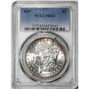 Image 1 : 1887 $1 Morgan Silver Dollar Coin PCGS MS63