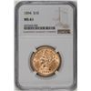 Image 1 : 1894 $10 Liberty Head Eagle Gold Coin NGC MS61