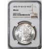 Image 1 : 1878 7TF Rev of 1878 $1 Morgan Silver Dollar Coin NGC MS63