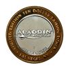 Image 2 : .999 Fine Silver Aladdin Resort & Casino Las Vegas $10 Limited Edition Gaming Token
