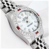 Image 6 : Rolex Ladies Stainless Steel White Index Ruby and Diamond Datejust Wristwatch