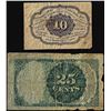 Image 2 : Lot of 1862 First Issue 10 Cent & 1874 Fifth Issue 25 Cent Fractional Currency Notes