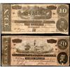 Image 1 : Lot of 1864 $10 & $20 Confederate States of America Notes