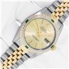 Image 2 : Rolex Mens Two Tone Champagne Index Emerald and Diamond Datejust Wristwatch