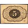 Image 2 : July 17, 1862 First Issue Five Cents Fractional Currency Note