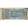 Image 2 : 1864 $10 Confederate States of America Note