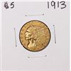 Image 1 : 1913 $5 Indian Head Half Eagle Gold Coin