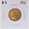 Image 1 : 1911-S $5 Indian Head Half Eagle Gold Coin